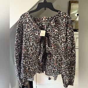 Free People Leopard Print jacket NWT